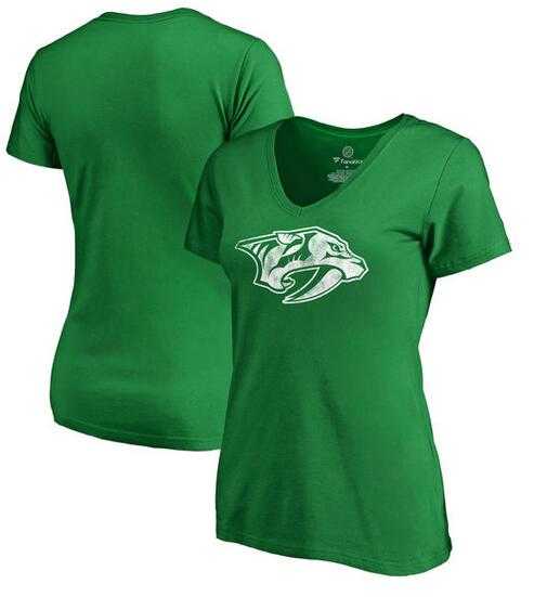 Women Nashville Predators Fanatics Branded Plus Sizes St. Patrick's Day White Logo T-Shirt Kelly Green FengYun,We sell and wholesale Women Nashville Predators Fanatics Branded Plus Sizes St. Patrick's Day White Logo T-Shirt Kelly Green FengYun on line form chian!